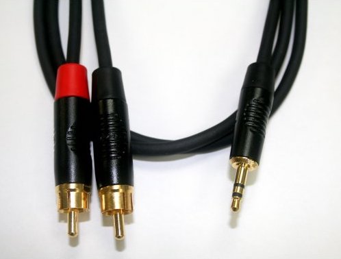 Digiflex HIN-1K-2R-6 6ft Stereo Cable 1/8in to 2 RCA