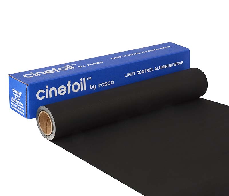 Cinefoil by ROSCO フォトホイルマット【照明用ブラックラップ】 Rosco Cinefoil Black Wrap - 24in x 25ft | Hamilton Film Studios
