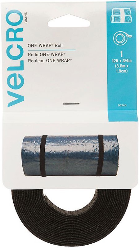 Velcro One Wrap - Black - 12ft x 3/4in
