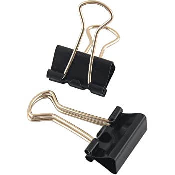Binder Clips - Small 3/4in - Black - 12 Pack