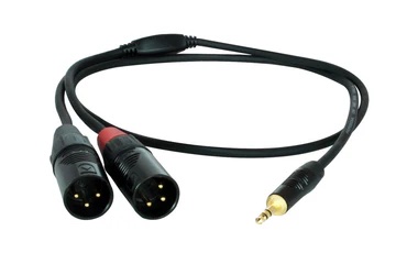 Digiflex HIN-1K-2XM-6 6ft Stereo Cable 1/8in to 2 XLR-M