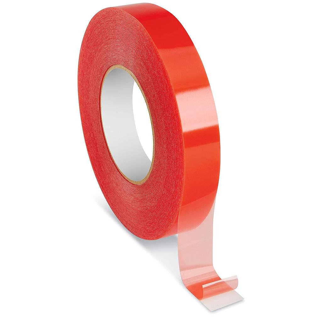 Double-Sided Tape - Clear - Red Film - 1in